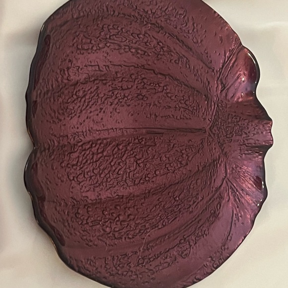 Akcam Pumpkin Serving Platter Plate Purple 11” - Picture 2 of 4